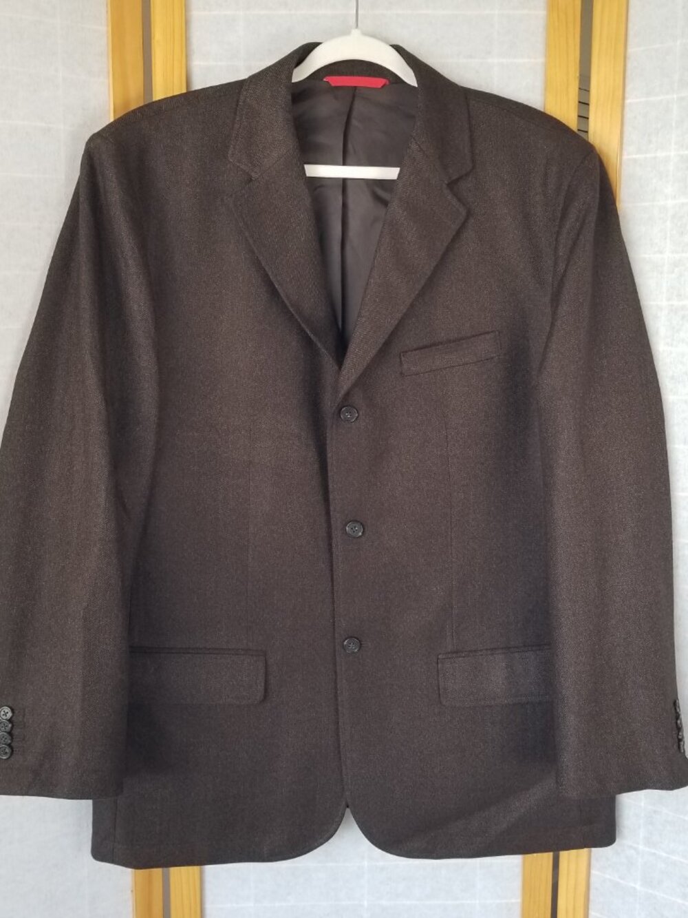Kenneth Morton Sports Coat Size XL 46-48 Dark Brown Blazer Jacket 3-Button